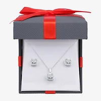 Womens 1/10 CT. T.W. Natural White Diamond Sterling Silver 2-pc. Jewelry Set