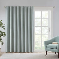 Madison Park Arlie 100"W X 84"L Energy Saving Blackout Grommet Top Patio Door Curtain