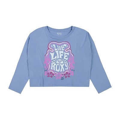 Roxy Big Kid Girls Crew Neck Long Sleeve Modern Fit Graphic T-Shirt