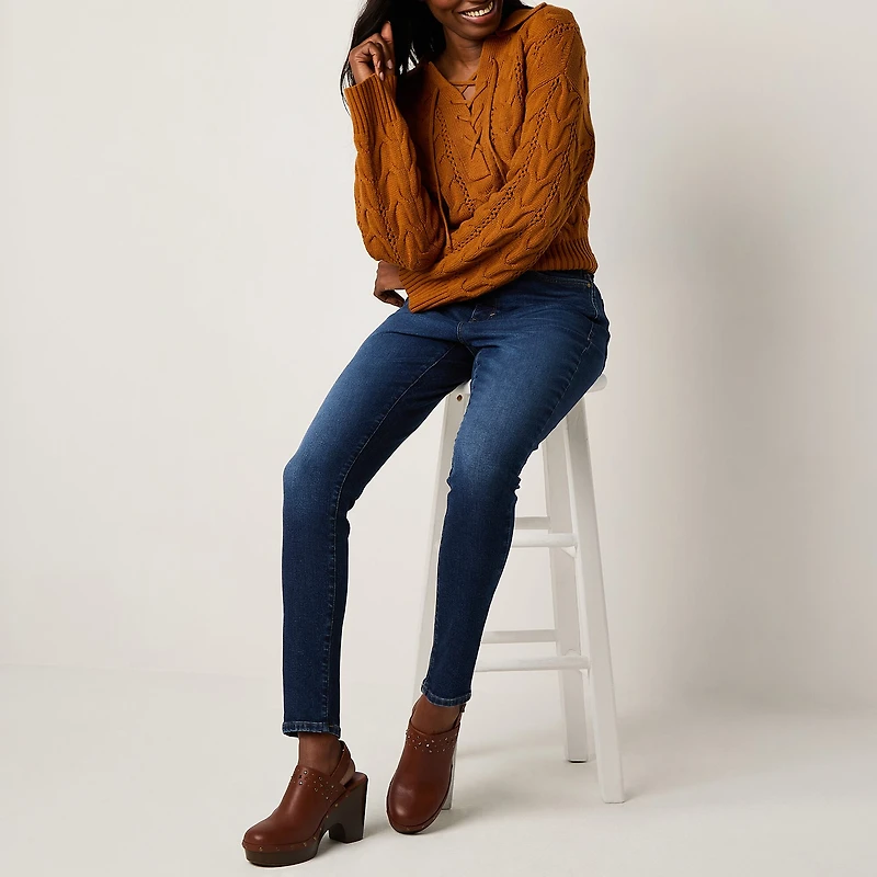 a.n.a Womens High Rise Curvy Skinny Fit Jean