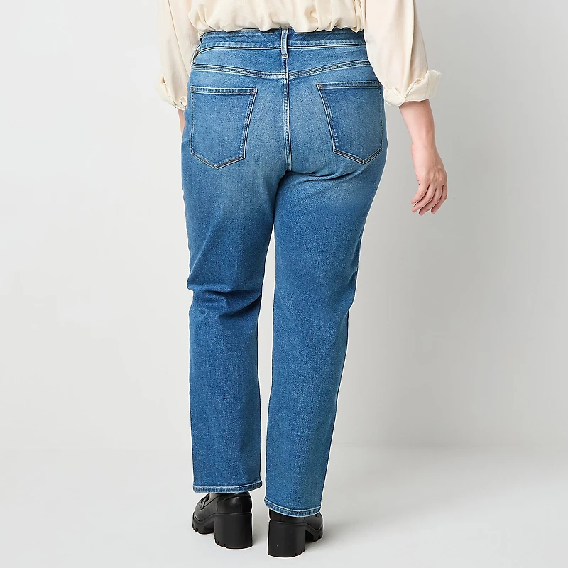 a.n.a Womens Plus High Rise Curvy Fit Jean