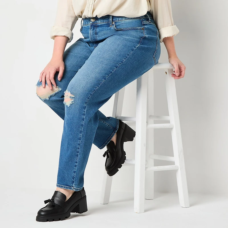 a.n.a Womens Plus High Rise Curvy Fit Jean