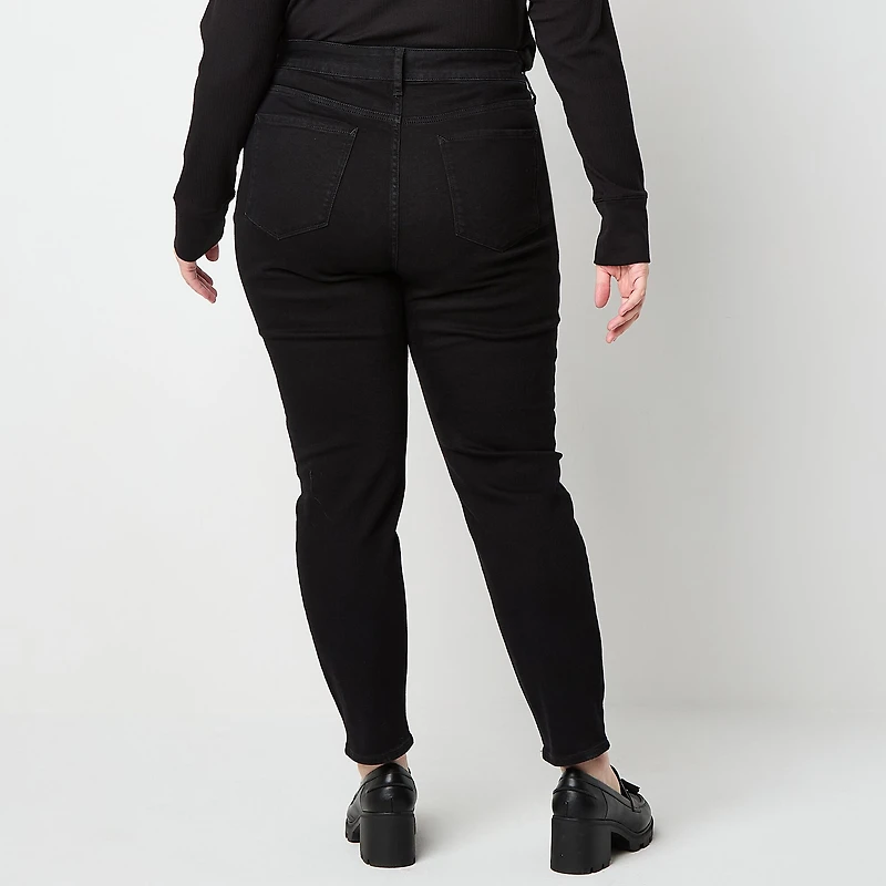 a.n.a Womens Plus High Rise Skinny Fit Jean