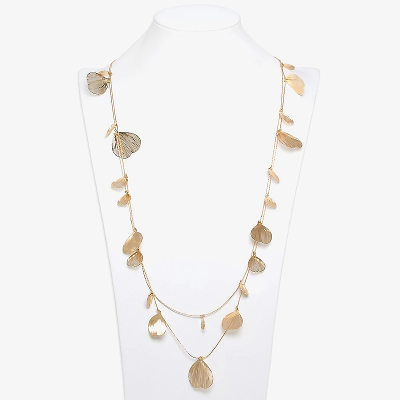 Bijoux Bar Gold Tone Womens 34 Inch Strand Necklace