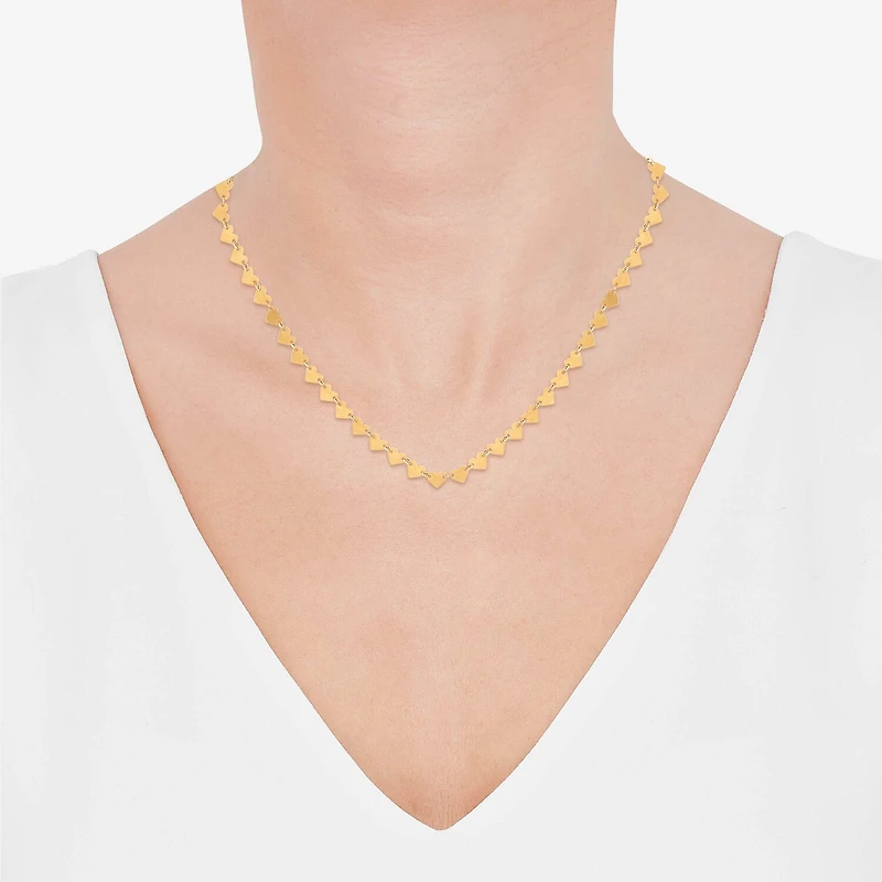 Gold Addiction Womens 14K Gold 18 Inch Link Necklace
