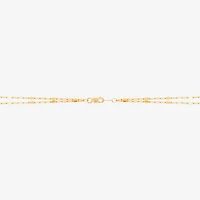 Womens 10K Gold Inch Link Chain Necklace