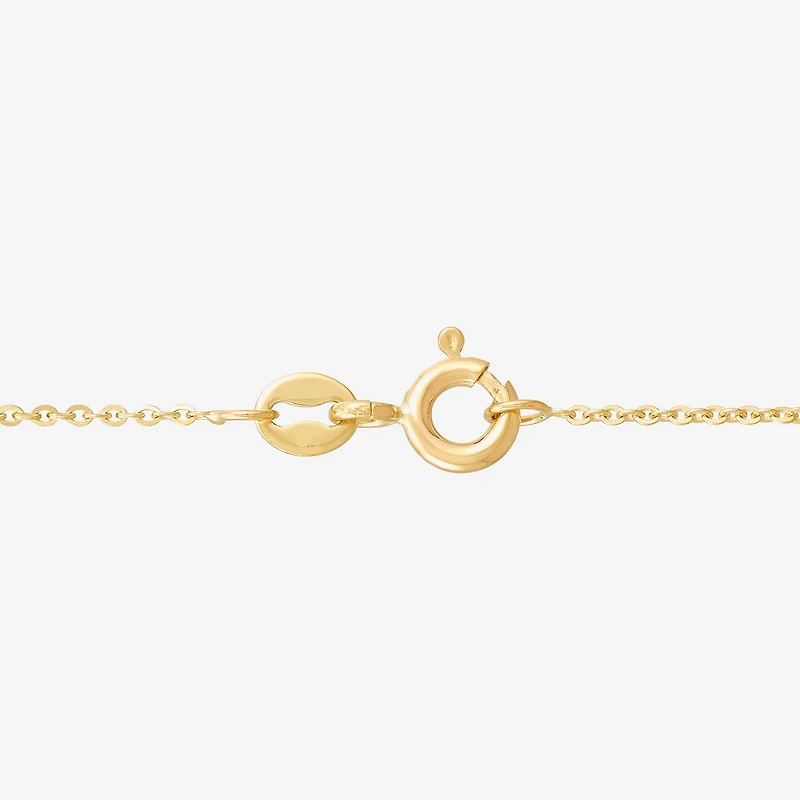 Womens 10K Gold Butterfly 18 Inch Pendant Necklace