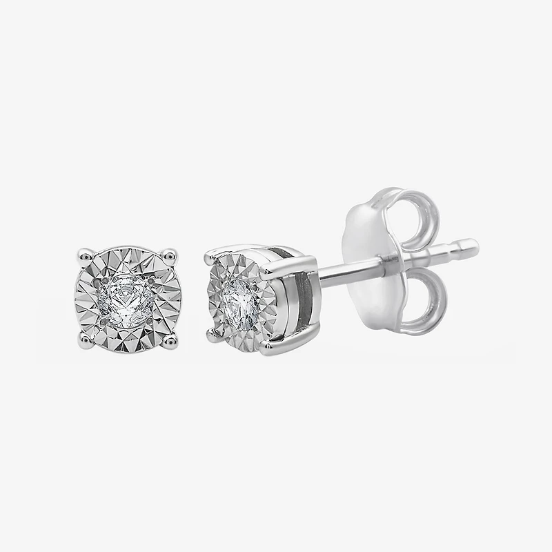 Yes, Please! (G, Si1-Si2) Womens 1/6 CT. T.W. Lab Grown White Diamond Sterling Silver 2 Pair Jewelry Set