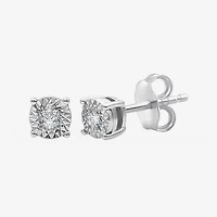 Yes, Please! (G, Si1-Si2) Womens 1/6 CT. T.W. Lab Grown White Diamond Sterling Silver 2 Pair Jewelry Set