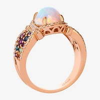 Le Vian Genuine Opal, Rhodialite, Amethyst, Tanzinite & 1/4 ct. t.w. Natural Diamond Rainbow Side Cocktail Ring 14K Rose Gold