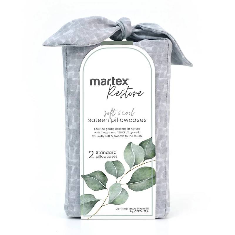 Martex Restore Echo 300tc Wrinkle Resistant Temperature Regulating Pillowcase