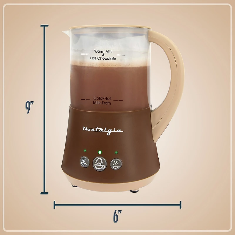 Nostalgia FHCM4BR Frother & Hot Chocolate Maker