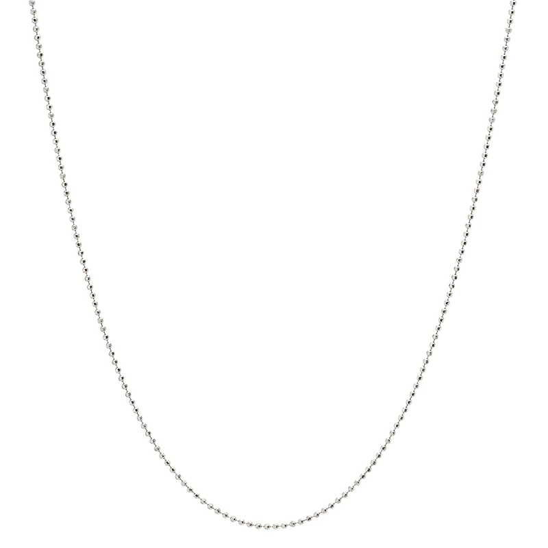 Silver Treasures Made in Italy 18-20" Bead Chain Necklace