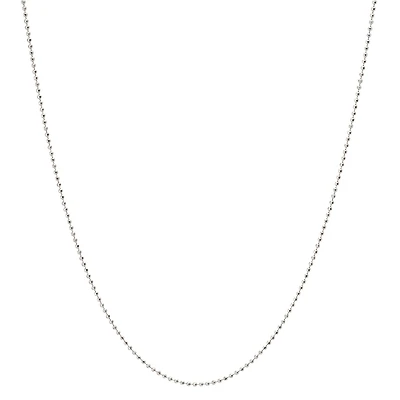 Silver Treasures Made in Italy 18-20" Bead Chain Necklace