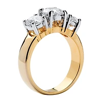 Womens 2 1/4 CT. T.W. Cubic Zirconia 14K Gold Over Brass Engagement Ring