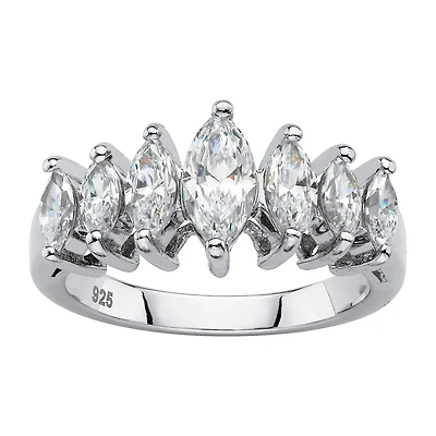 Womens 1 1/2 CT. T.W. Cubic Zirconia 18K Gold Over Brass Engagement Ring