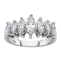 Womens 1 1/2 CT. T.W. Cubic Zirconia 18K Gold Over Brass Engagement Ring