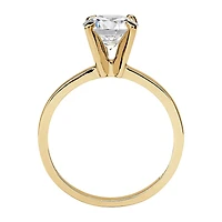 DiamonArt® Womens 2 / CT. T.W. White Cubic Zirconia 14K Gold Over Silver Engagement Ring