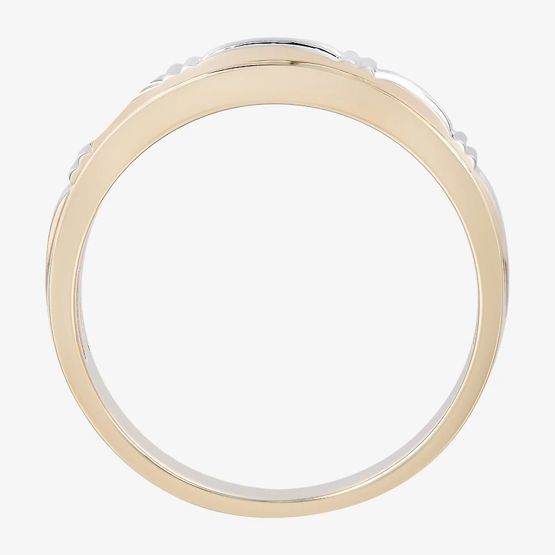 Mens 1/4 CT. T.W. Natural White Diamond 10K Gold Wedding Band