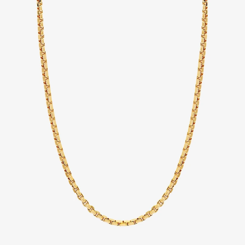 Womens 14K Gold Inch Box Chain Necklace
