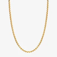 Womens 14K Gold Inch Box Chain Necklace