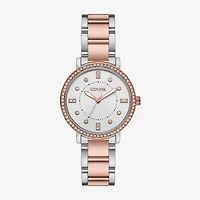 Geneva Womens Crystal Accent Two Tone Bracelet Watch Fmdjm242