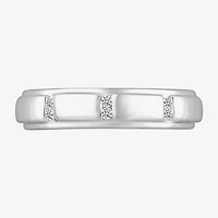 Mens 5MM 1/6 CT. T.W. Natural White Diamond 10K Gold Wedding Band
