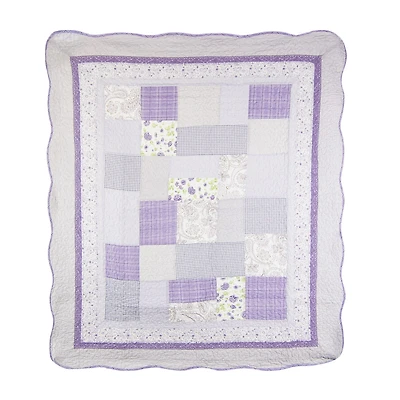 Donna Sharp Lavender Rose Washable Extra Weight Throw
