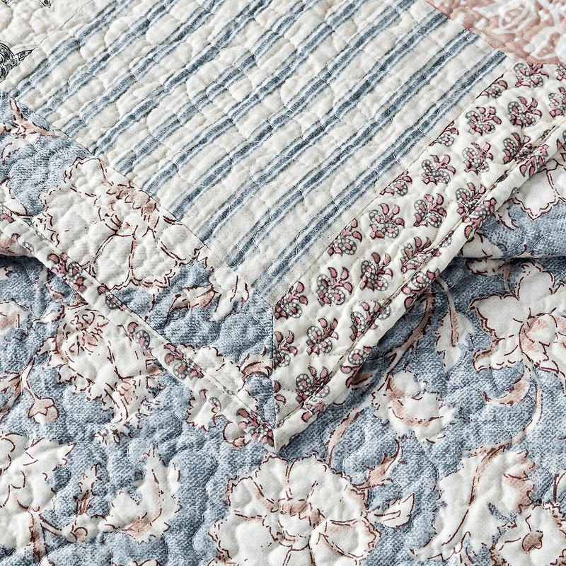 Mary Jane's Home Provencal Rose 3-pc. Embroidered Quilt Set
