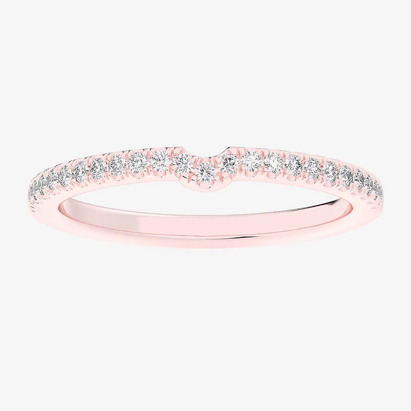 (G-H / Si1-Si2) Womens 1/6 CT. T.W. Lab Grown White Diamond 14K Gold Wedding Band