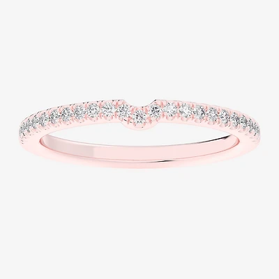 (G-H / Si1-Si2) Womens 1/6 CT. T.W. Lab Grown White Diamond 14K Gold Wedding Band