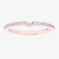 (G-H / Si1-Si2) Womens 1/6 CT. T.W. Lab Grown White Diamond 14K Gold Wedding Band
