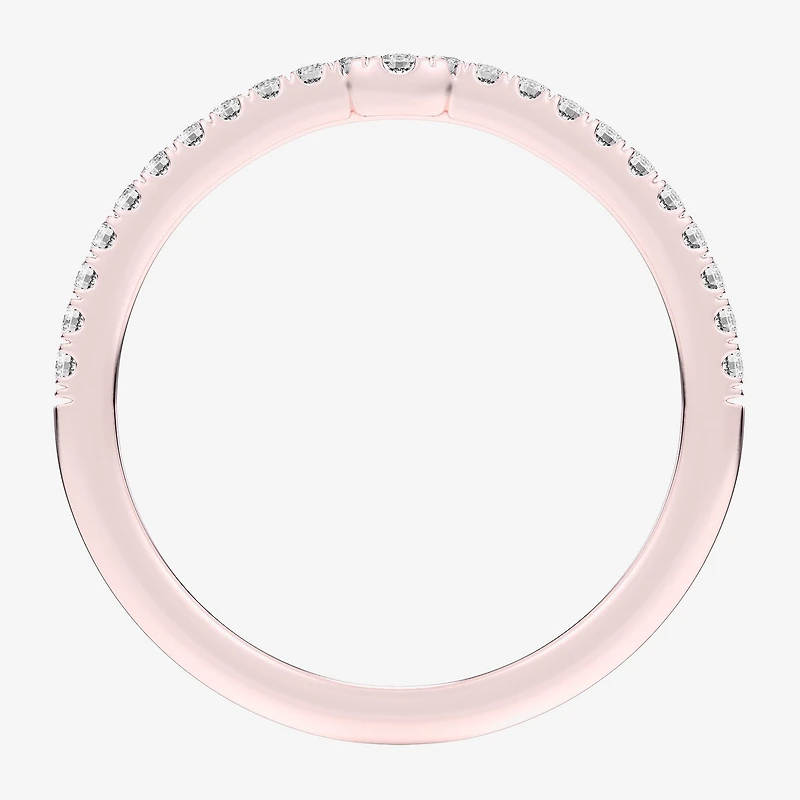 (G-H / Si1-Si2) Womens 1/6 CT. T.W. Lab Grown White Diamond 14K Gold Wedding Band
