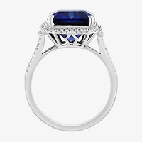 Effy Final Call  Womens Gemstone & 3/8 CT. T.W. Diamond 14K Gold Halo Side Stone Cocktail Ring
