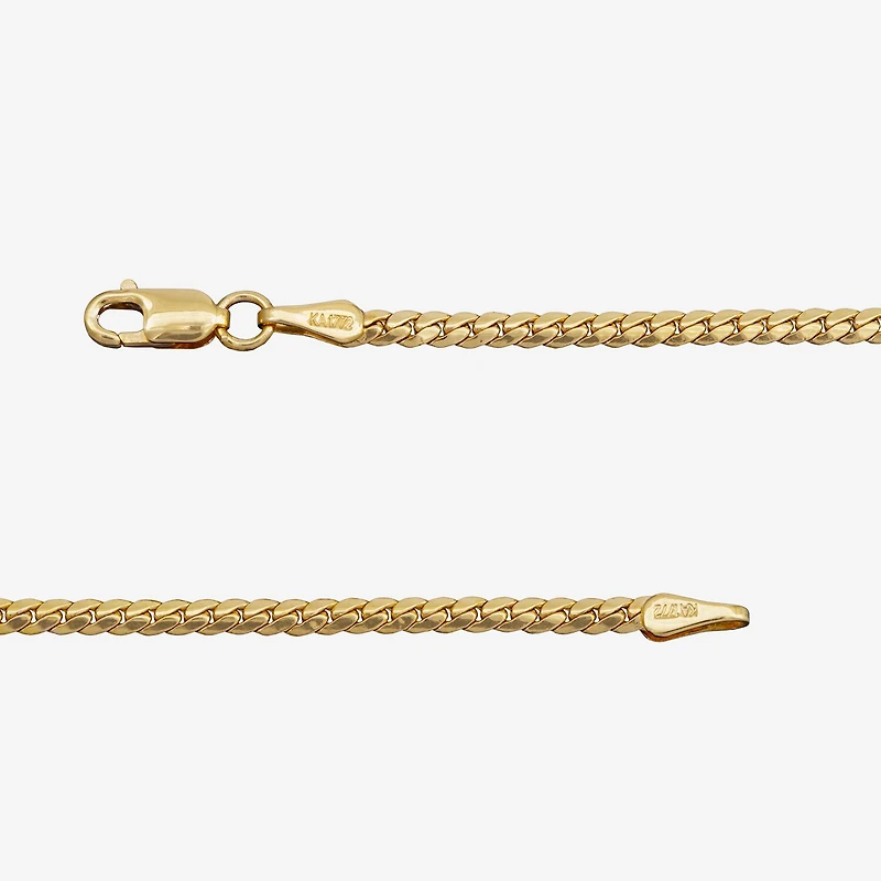 Made in Italy Unisex Adult 14K Gold Inch Curb Chain Necklace