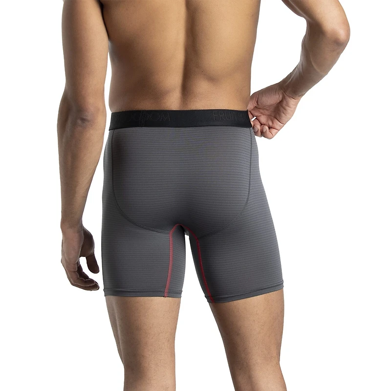 Fruit of the Loom 360 Stretch Cooling Channels Mens 4 Pack Boxer Briefs Sta4bb1j