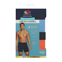 Fruit of the Loom 360 Stretch Cooling Channels Mens 4 Pack Boxer Briefs Sta4bb1j