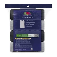 Fruit of the Loom Premium Cotton Mens Round Neck Sleeveless 4 Pack Tank