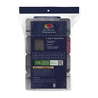 Fruit of the Loom Premium Cotton Knit Mens 4 Pack Boxers Jc4p722