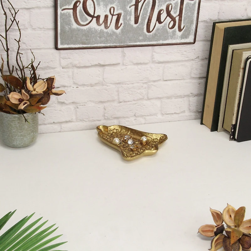 Cast Iron Bell Catchall Tray Hand Painted Christmas Tabletop Decor
