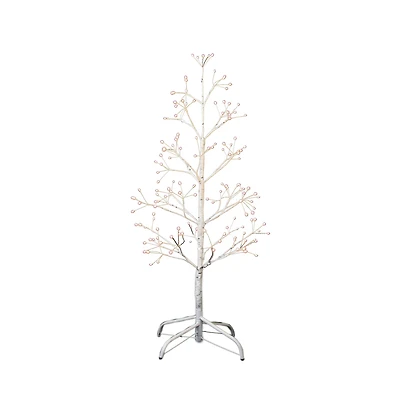 Kurt Adler Birch With White Led Foot Multi-Function Lights Christmas Tree