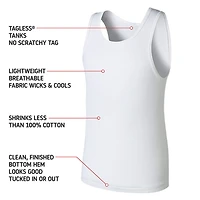 Hanes Ultimate Little & Big Boys 5 Pack U Neck Lightweight Tank