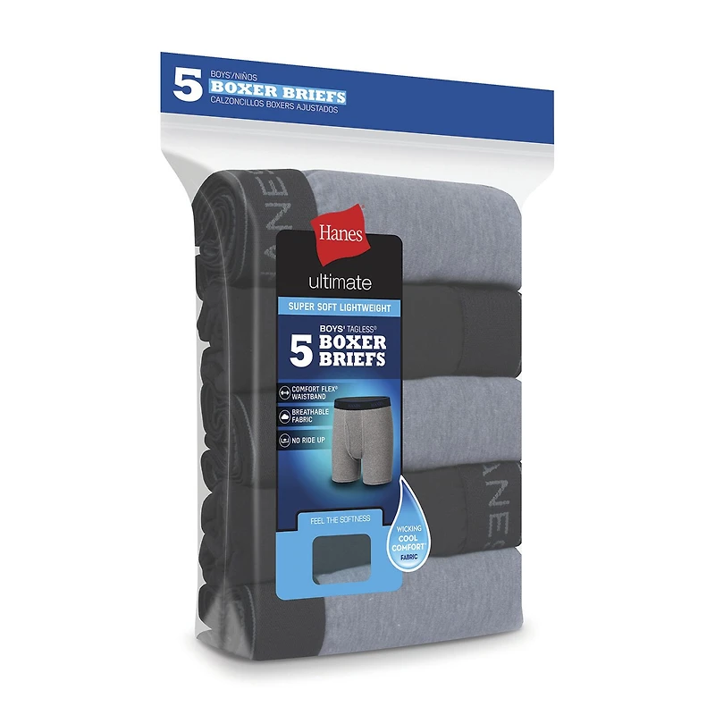 Hanes Ultimate Little & Big Boys 5 Pack Boxer Briefs