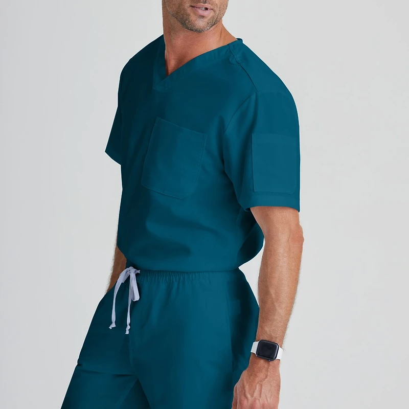 Grey's Anatomy™ by Barco Classic Grt091 Evan 2-Pocket Mens V Neck Short Sleeve Moisture Wicking Scrub Top