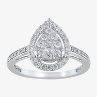 Womens 1/2 CT. T.W. Natural White Diamond 14K Two Tone Gold Cocktail Ring