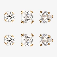 Childs 14K Gold Cubic Zirconia Stud Earring Set