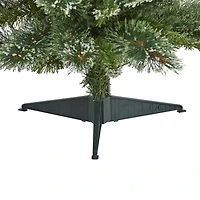 Nearly Natural 3 Foot Flocked Pine Pre-Lit Christmas Tree
