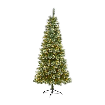 Nearly Natural Foot Pre-Lit Pine Christmas Tree