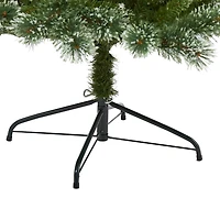 Nearly Natural 7 Foot Pre-Lit Pine Christmas Tree