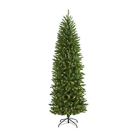 Nearly Natural 7 Foot Pre-Lit Pine Christmas Tree